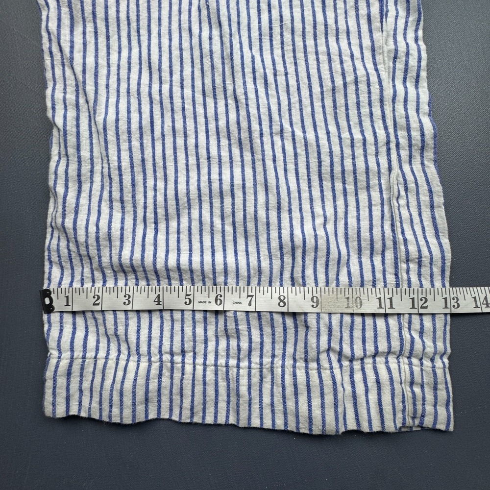 Madewell Navy & White Vertical Stripe Wide-Leg Pants - Picture 8 of 12